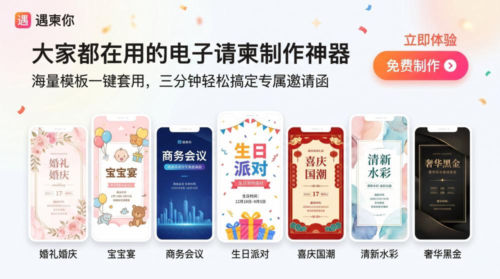 回门宴氛围感拉满！一键生成高级H5邀请函，仪式感直接拉满